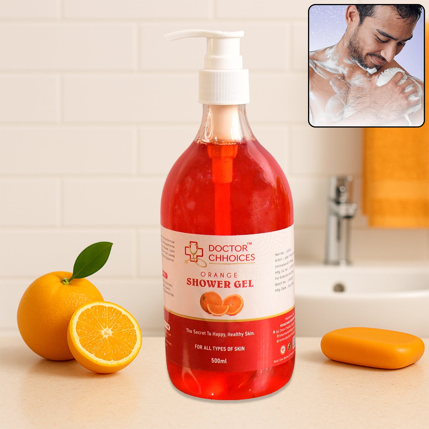 Doctor Chhoices Orange Shower Gel  500ml (1 Pc) Doctor Chhoices Orange Shower Gel  500ml (1 Pc)